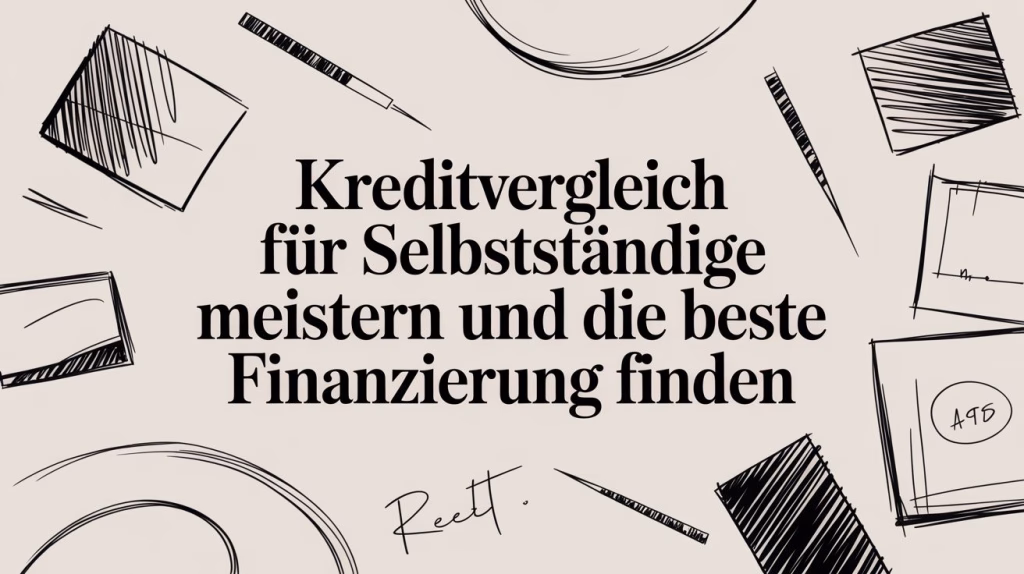 Kreditvergleich für selbstständige meistern und die beste finanzierung finden