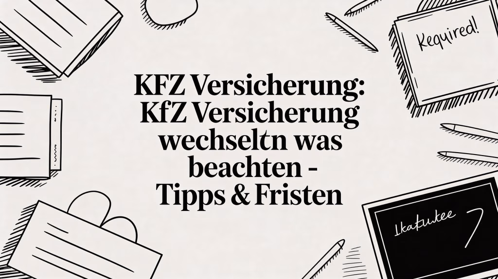 Kfz Versicherung: kfz versicherung wechseln was beachten – Tipps & Fristen