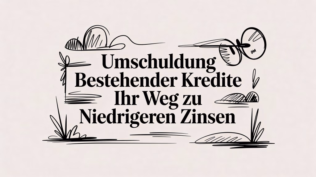 Umschuldung bestehender Kredite Ihr Weg zu niedrigeren Zinsen